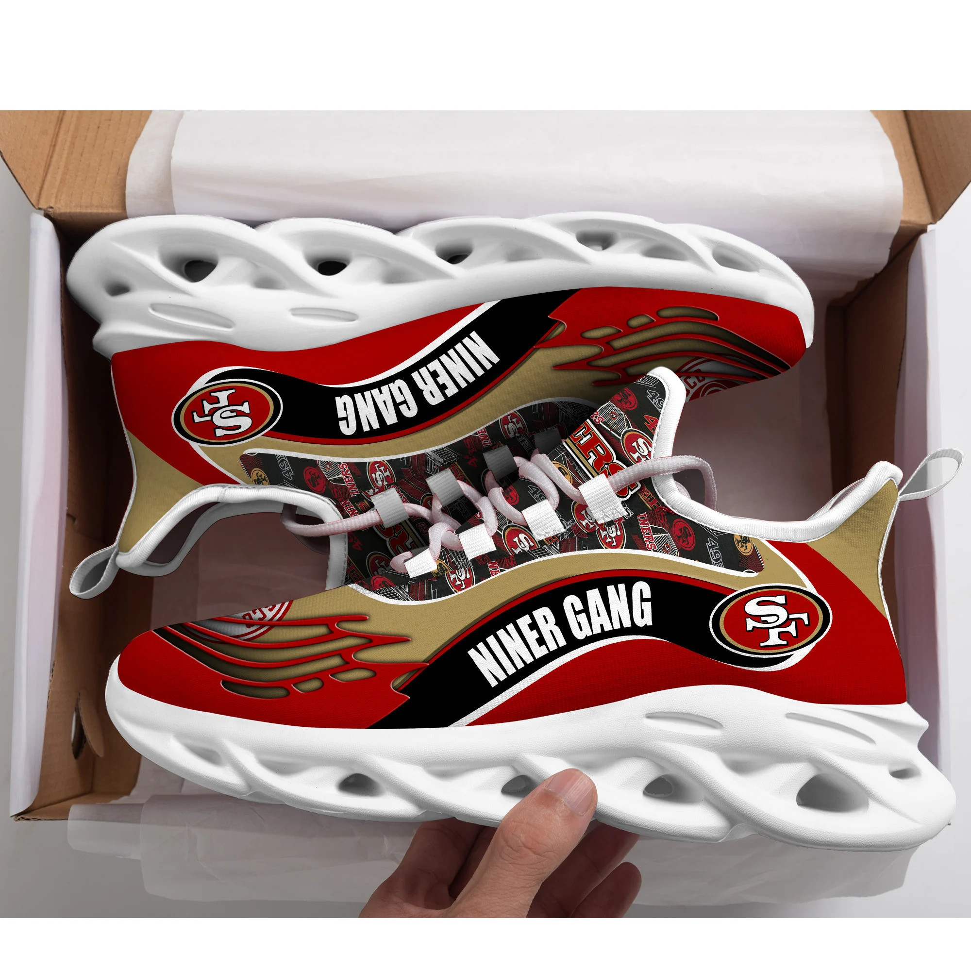 San Francisco 49ers NFL Max Soul Shoes Sneakers For Men And Women
