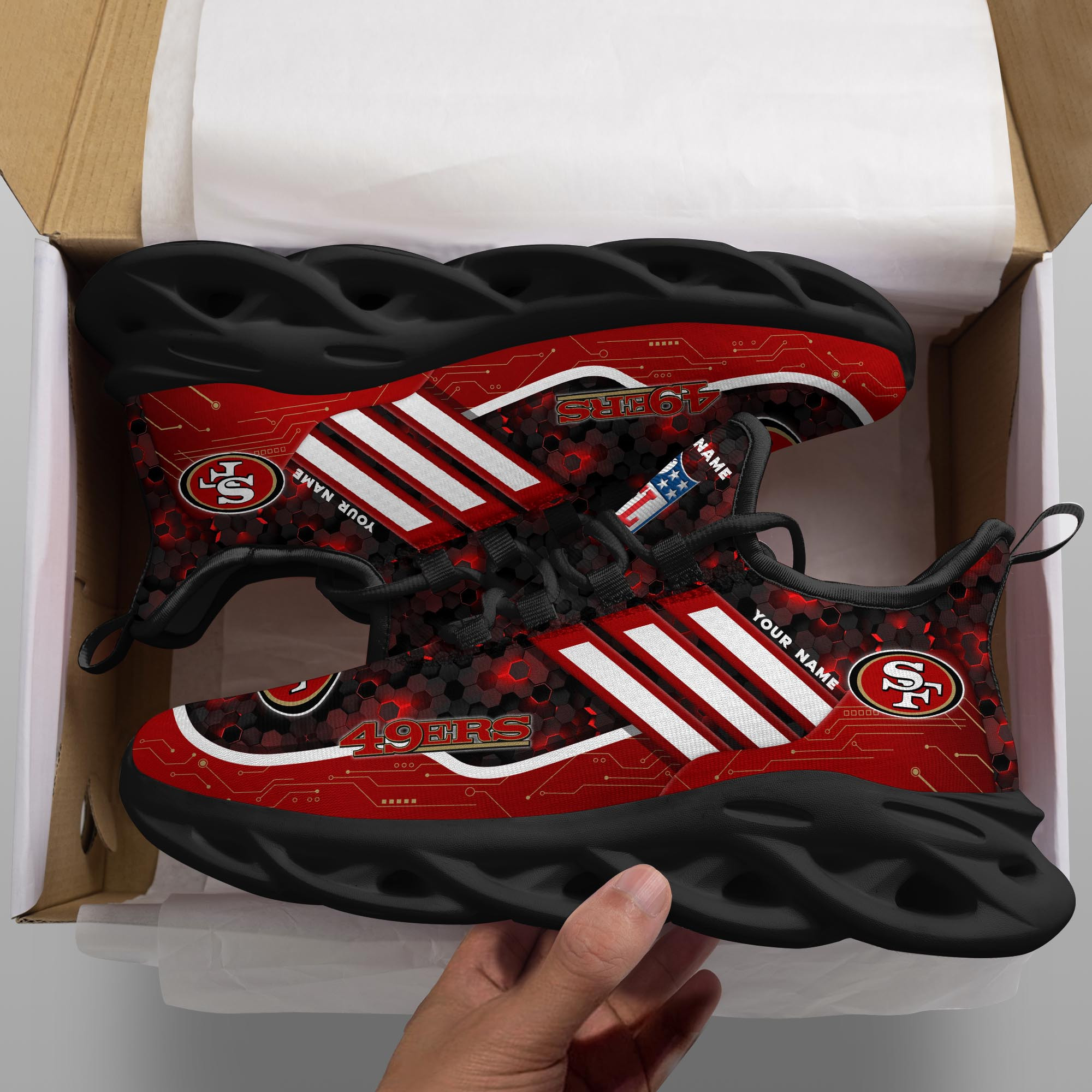 San Francisco 49ers NFL Max Soul Shoes Sneakers For Men And Women
