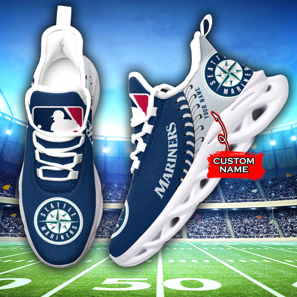 Seattle Mariners MLB Max Soul Shoes Sneakers For Men And Women