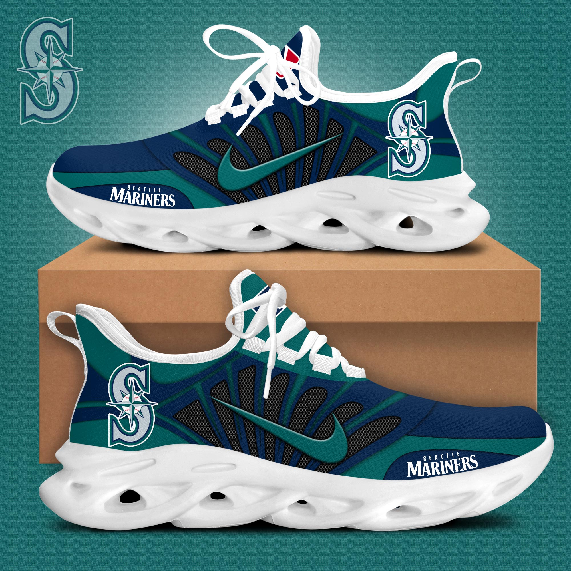 Seattle Mariners Max Soul Shoes Sneakers For Men And Women