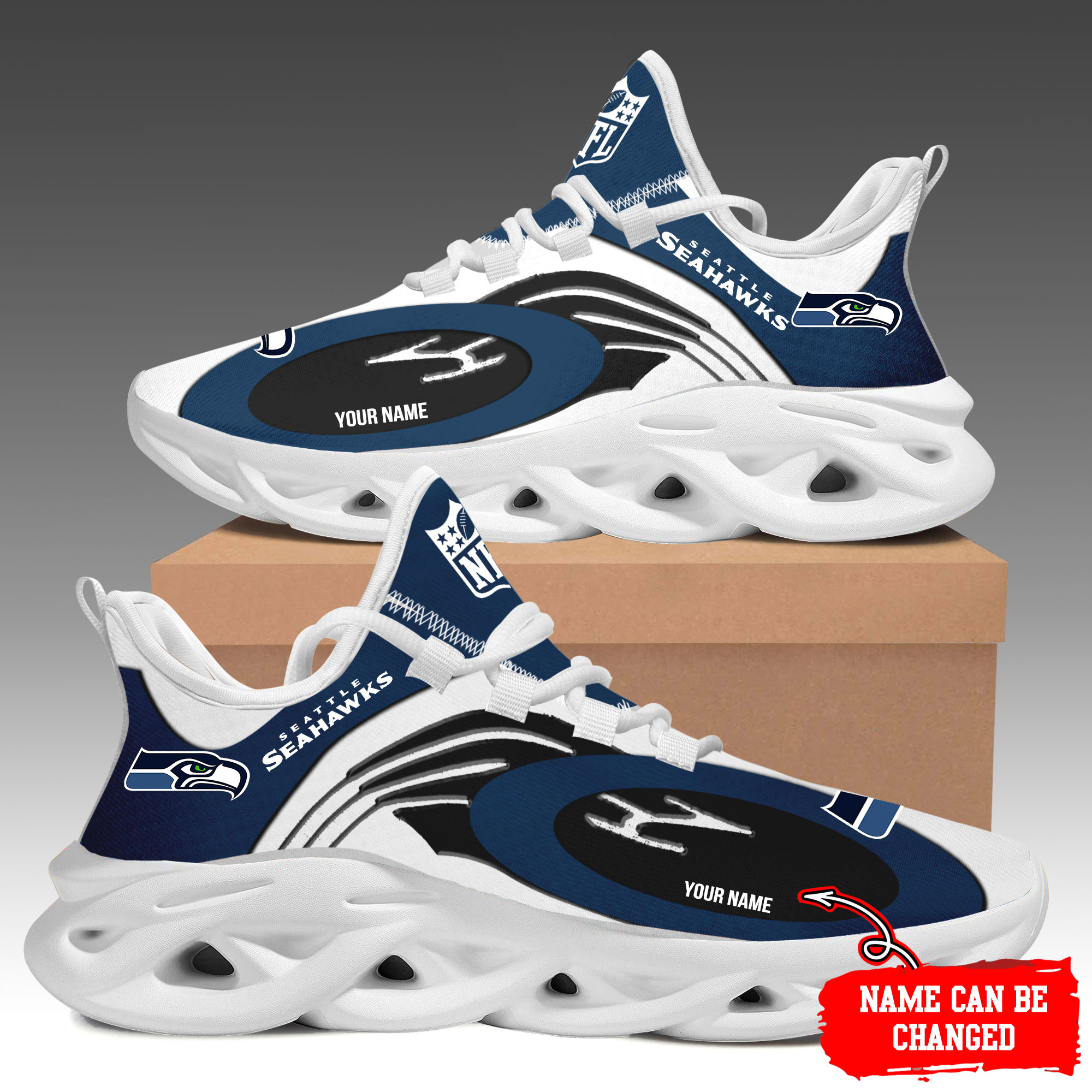 Seattle Seahawks Max Soul Shoes Sneakers For Men And Women