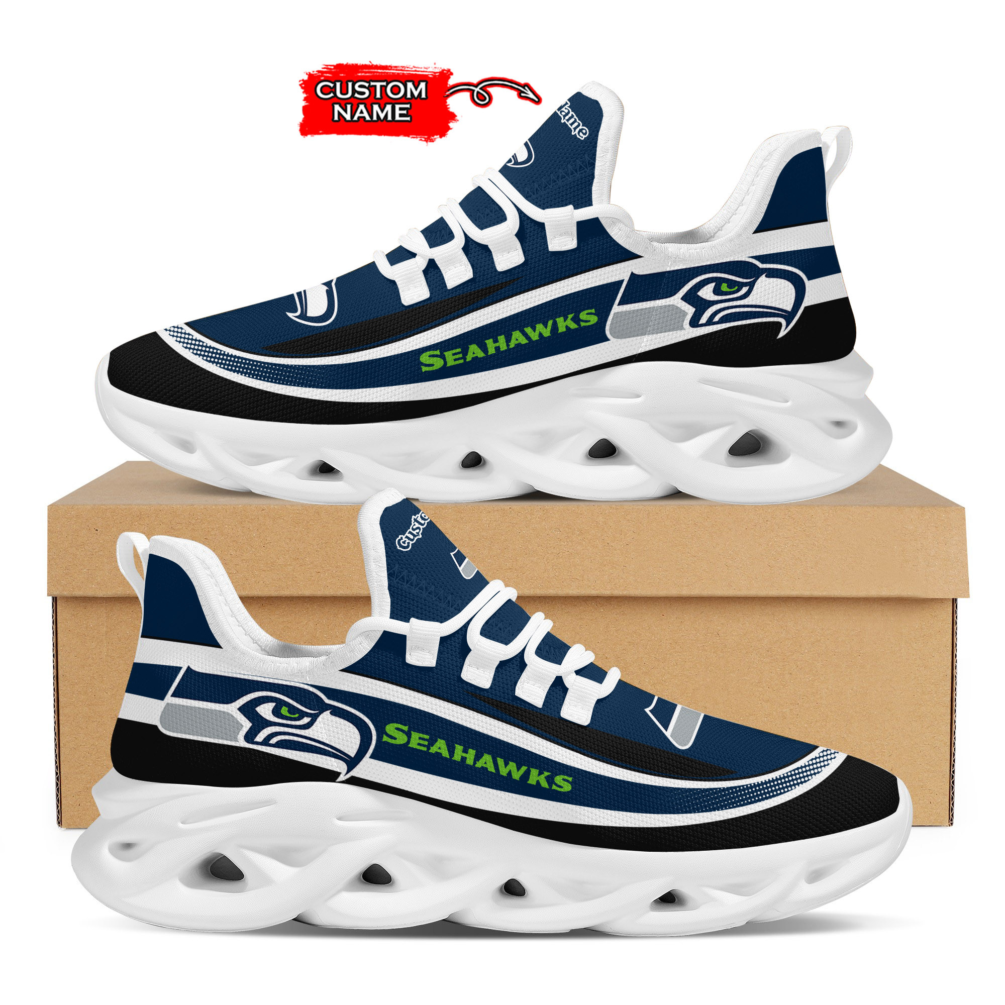 Seattle Seahawks Max Soul Shoes Sneakers For Men And Women