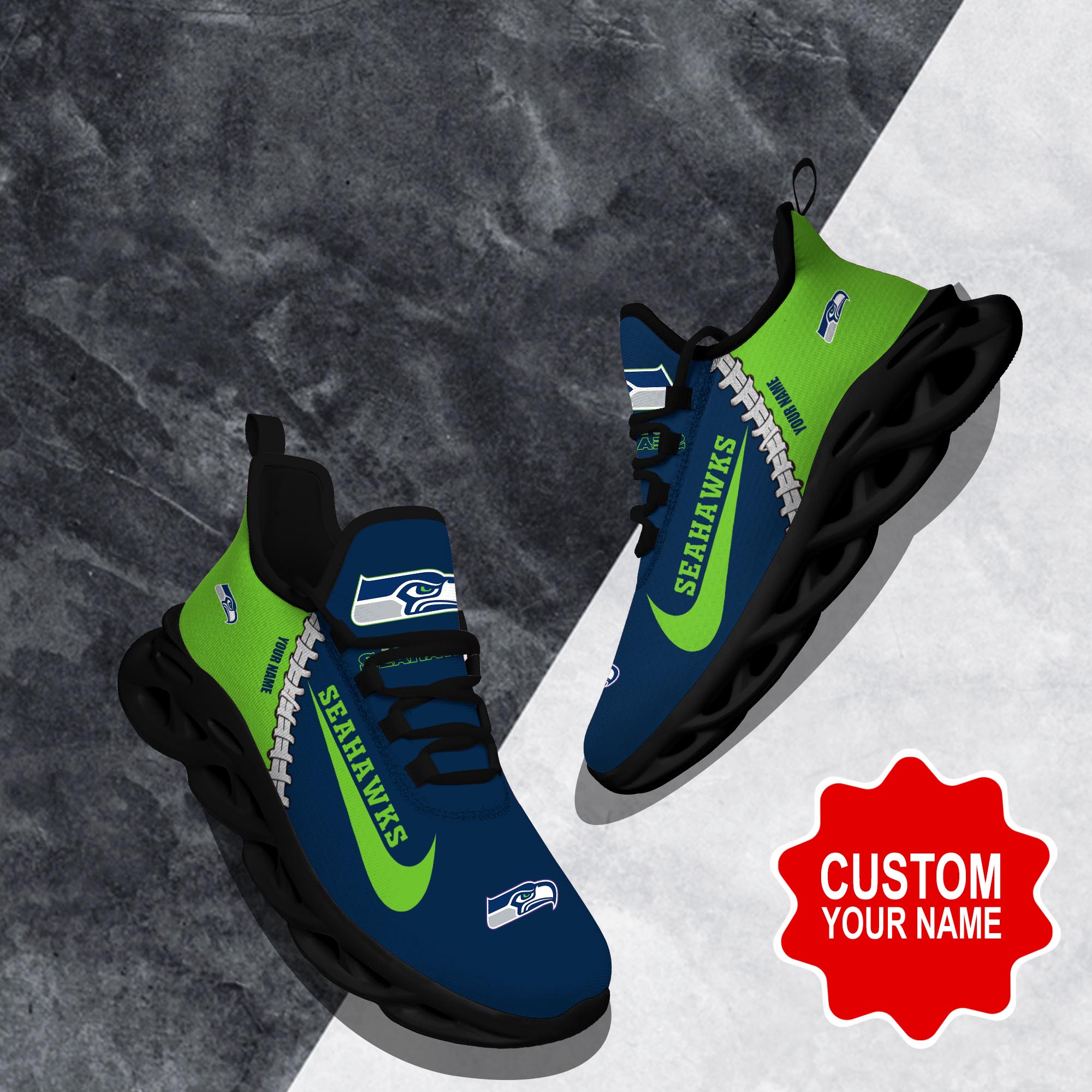 Seattle Seahawks Max Soul Shoes Sneakers For Men And Women