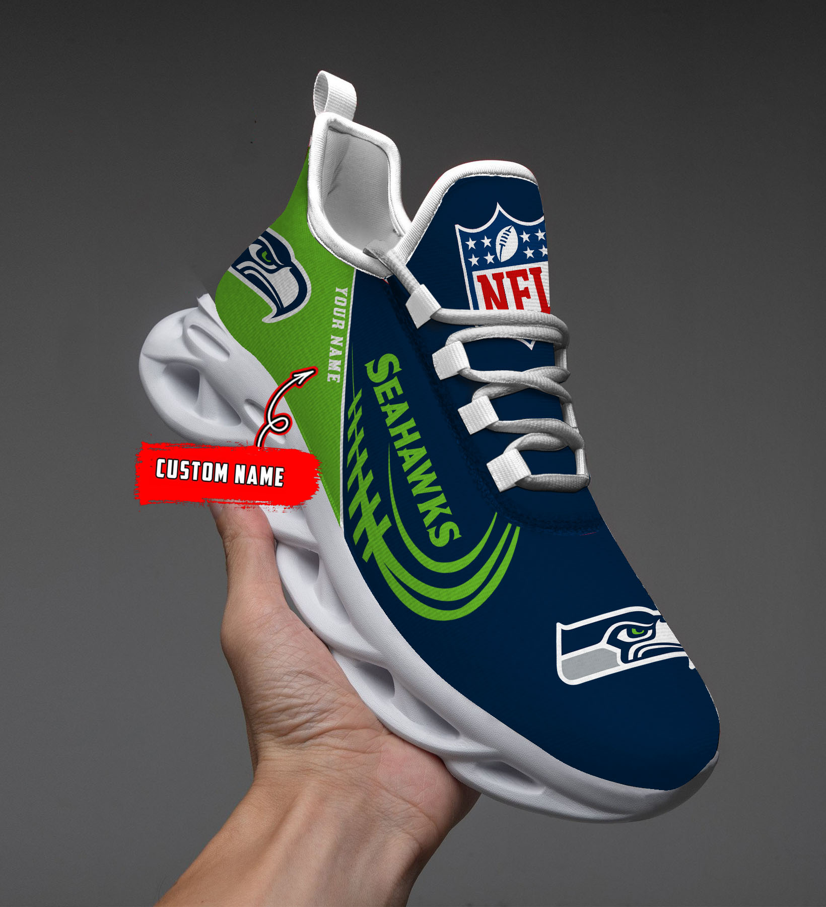 Seattle Seahawks NFL Max Soul Shoes Sneakers For Men And Women
