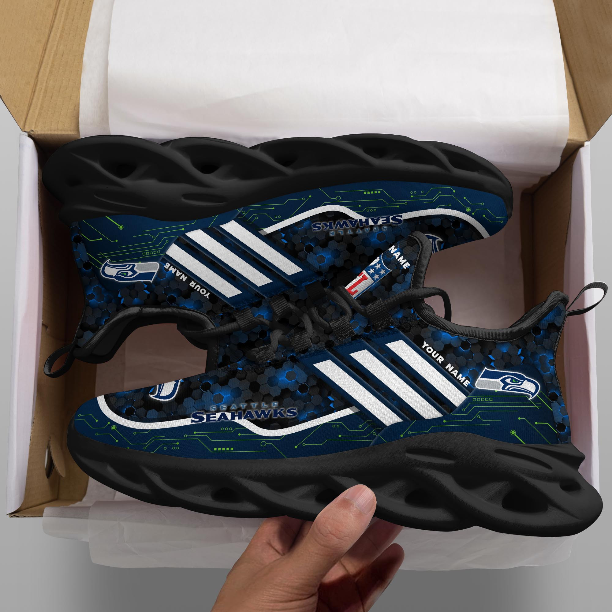 Seattle Seahawks NFL Max Soul Shoes Sneakers For Men And Women