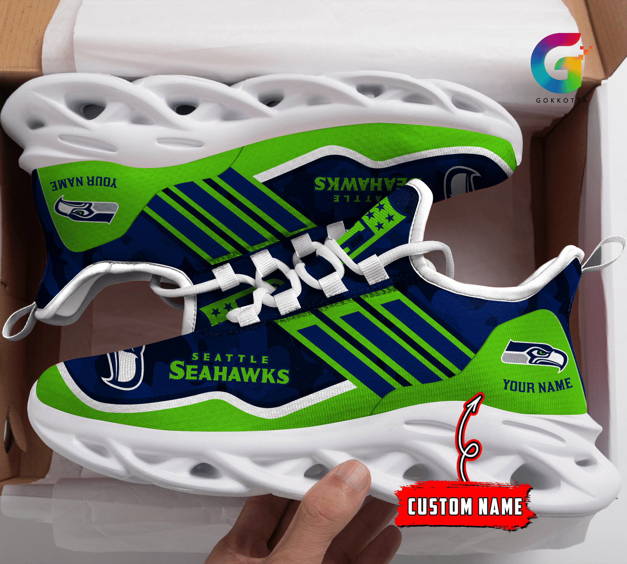 Seattle Seahawks NFL Max Soul Shoes Sneakers For Men And Women