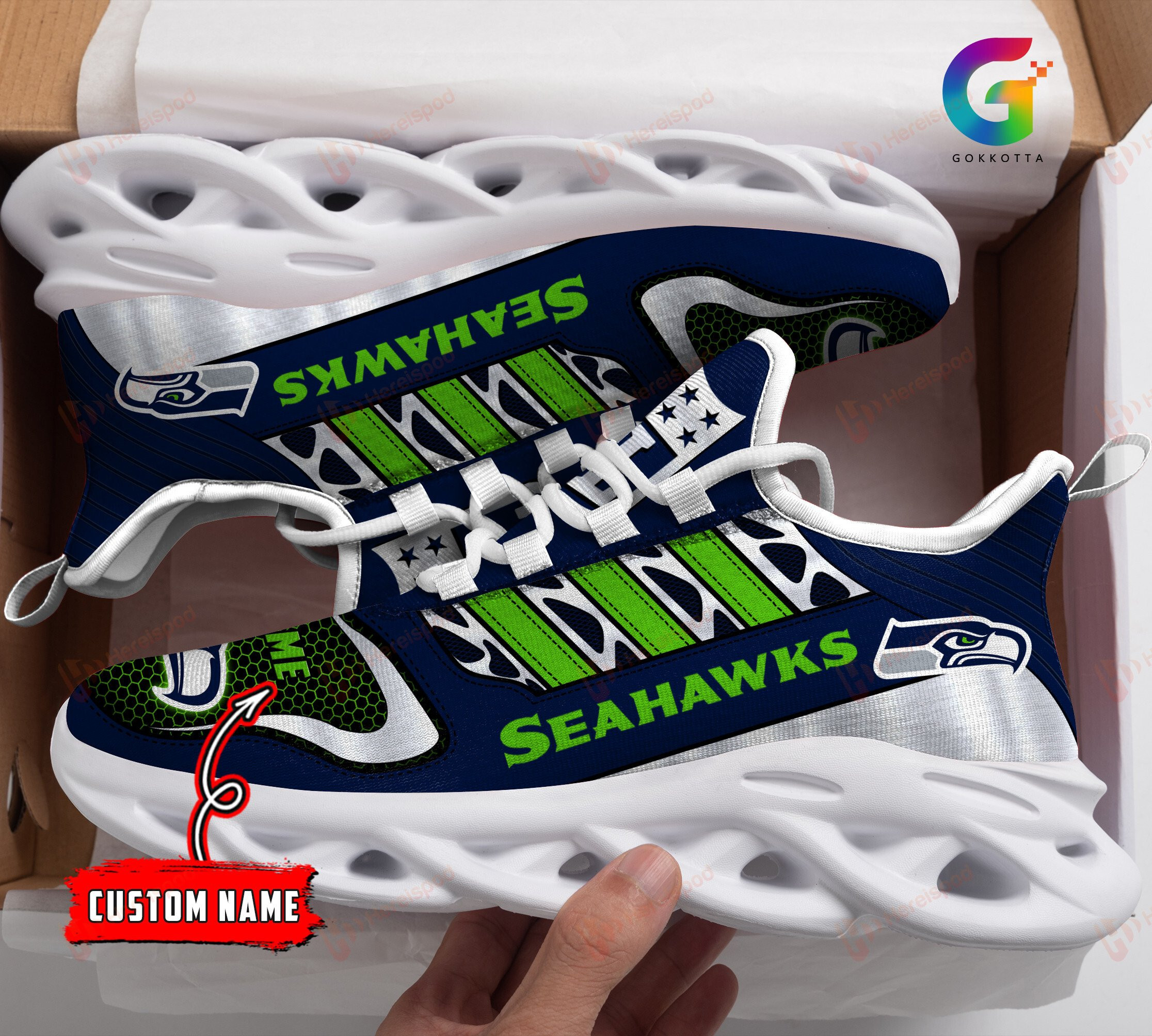 Seattle Seahawks NFL Max Soul Shoes Sneakers For Men And Women