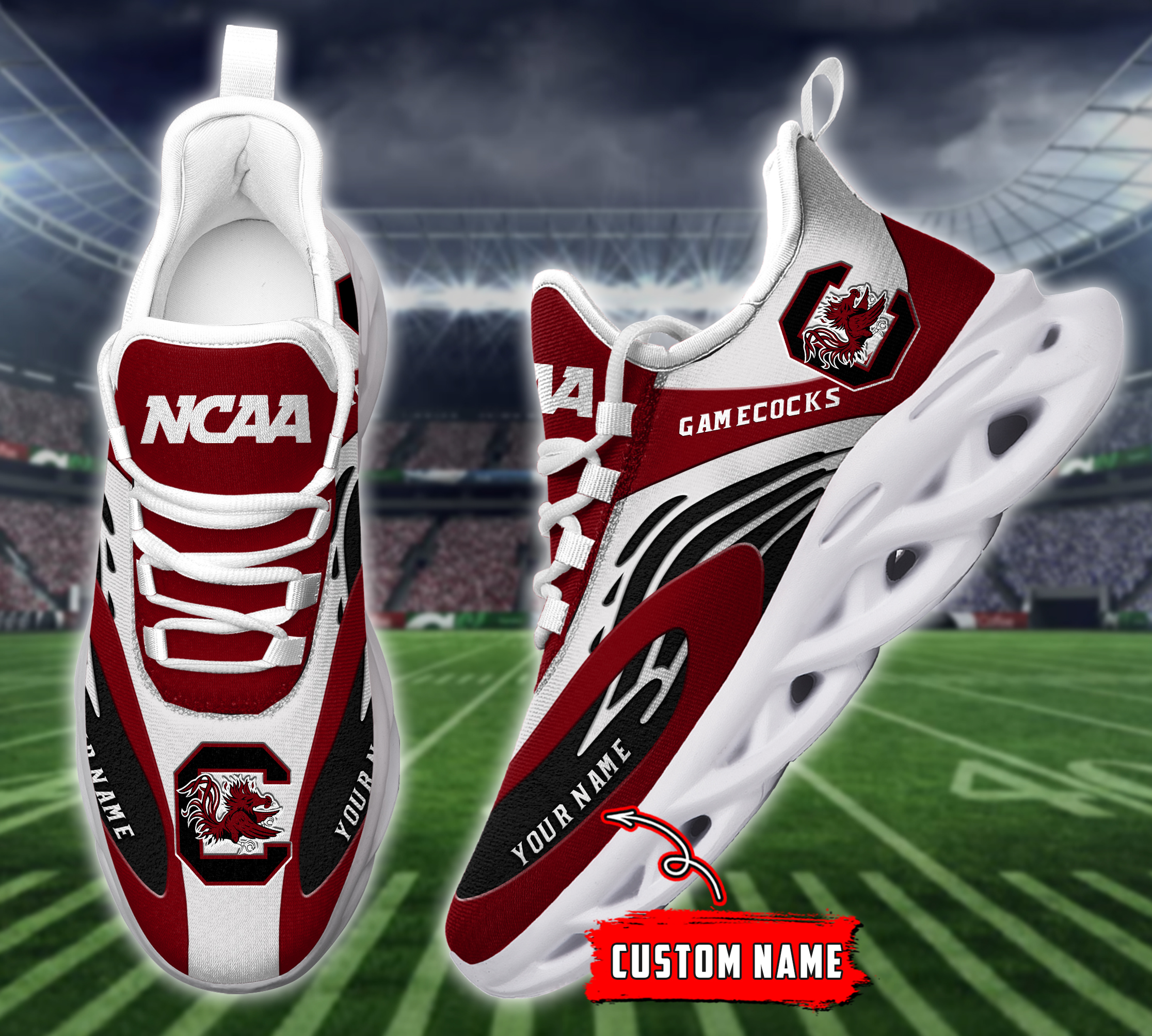 South Carolina Gamecocks NCAA Max Soul Shoes Sneakers For Men And Women