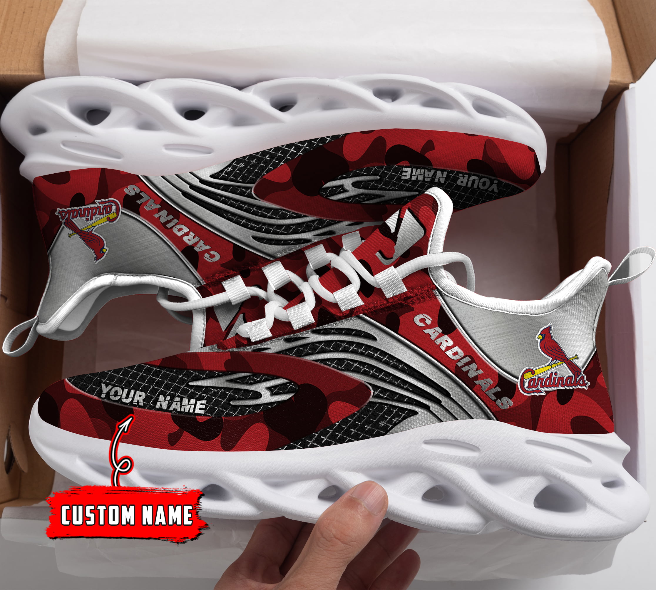 St Louis Cardinals MLB Max Soul Shoes Sneakers For Men And Women
