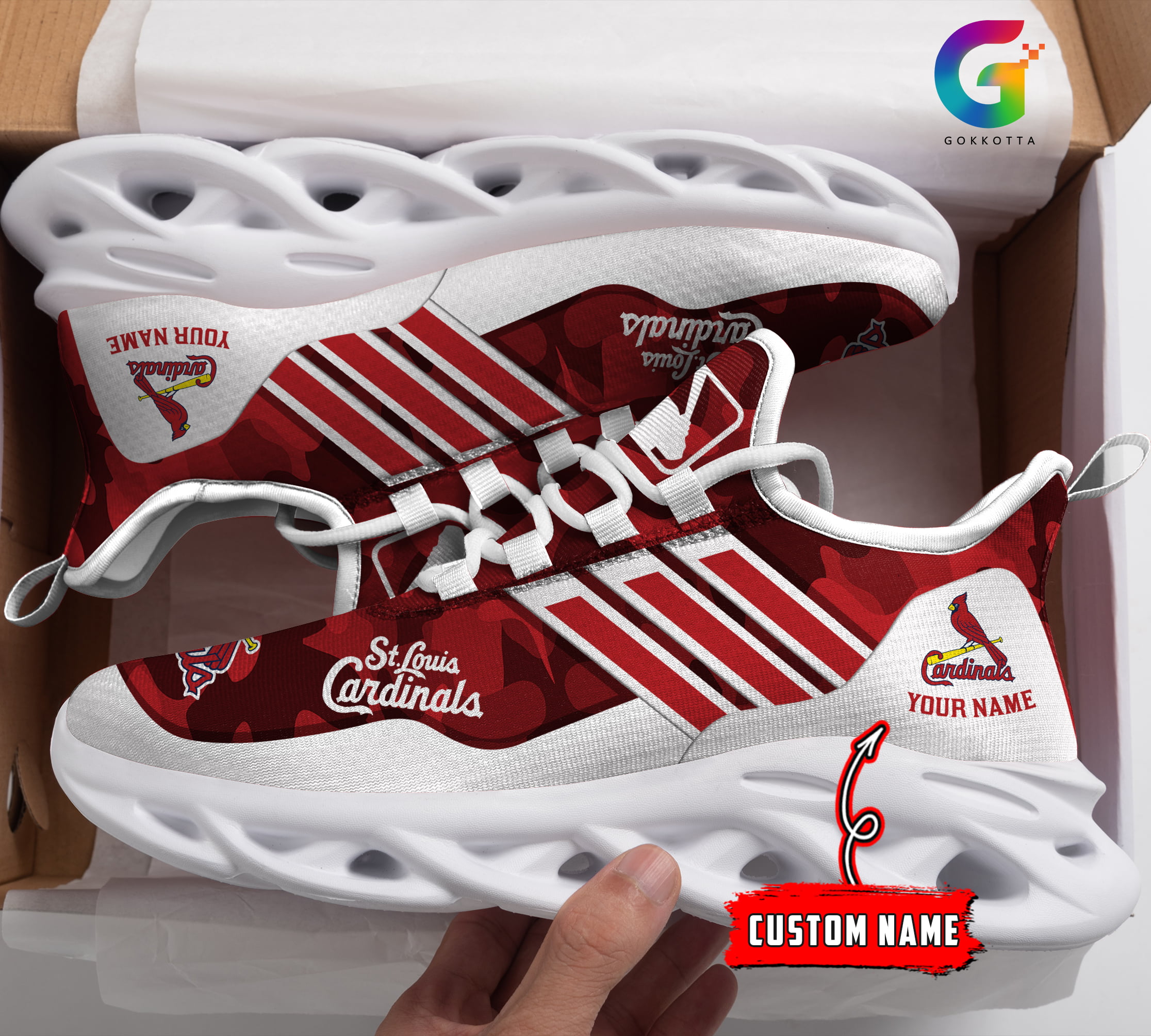 St Louis Cardinals MLB Max Soul Shoes Sneakers For Men And Women