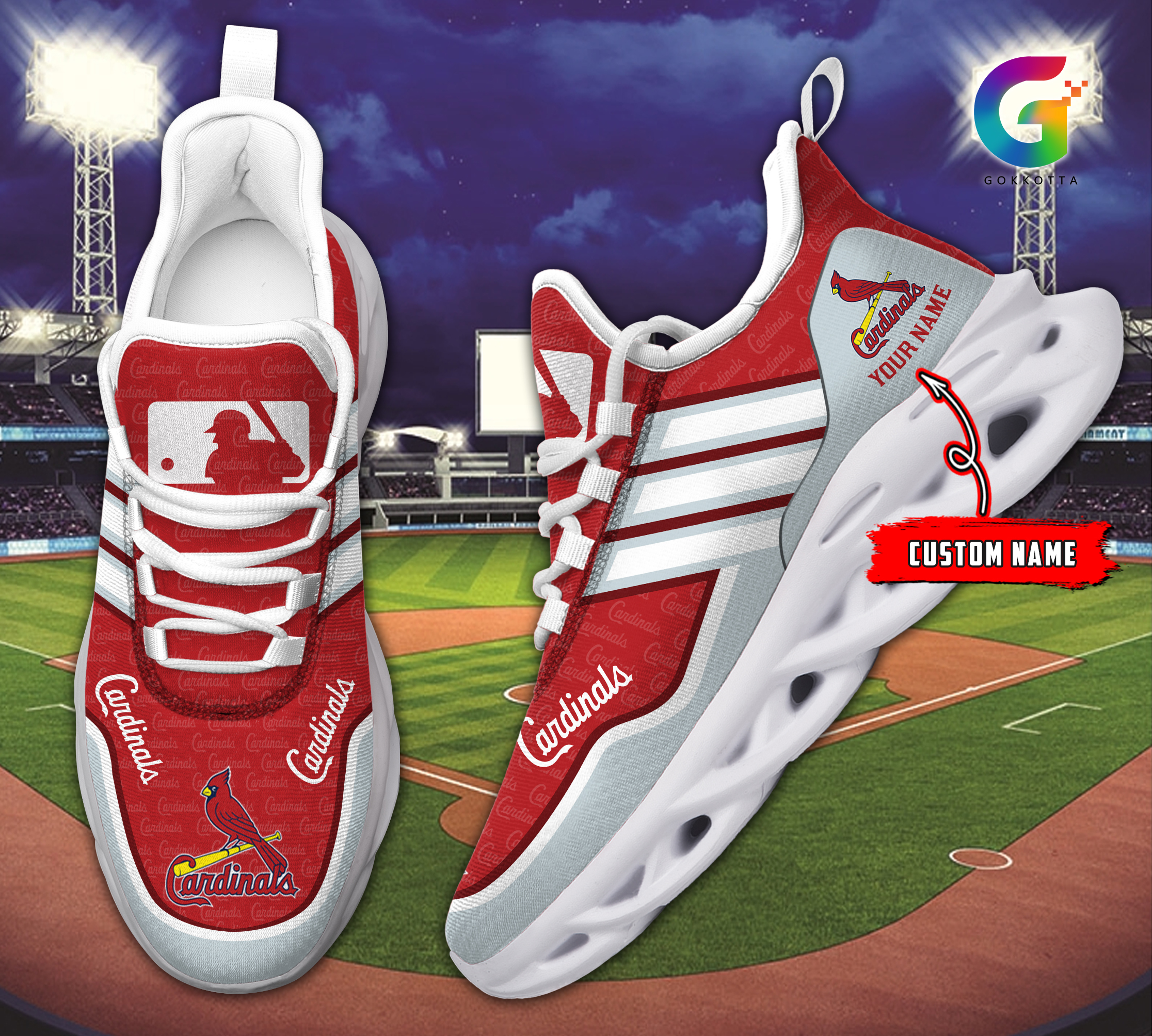 St Louis Cardinals MLB Max Soul Shoes Sneakers For Men And Women