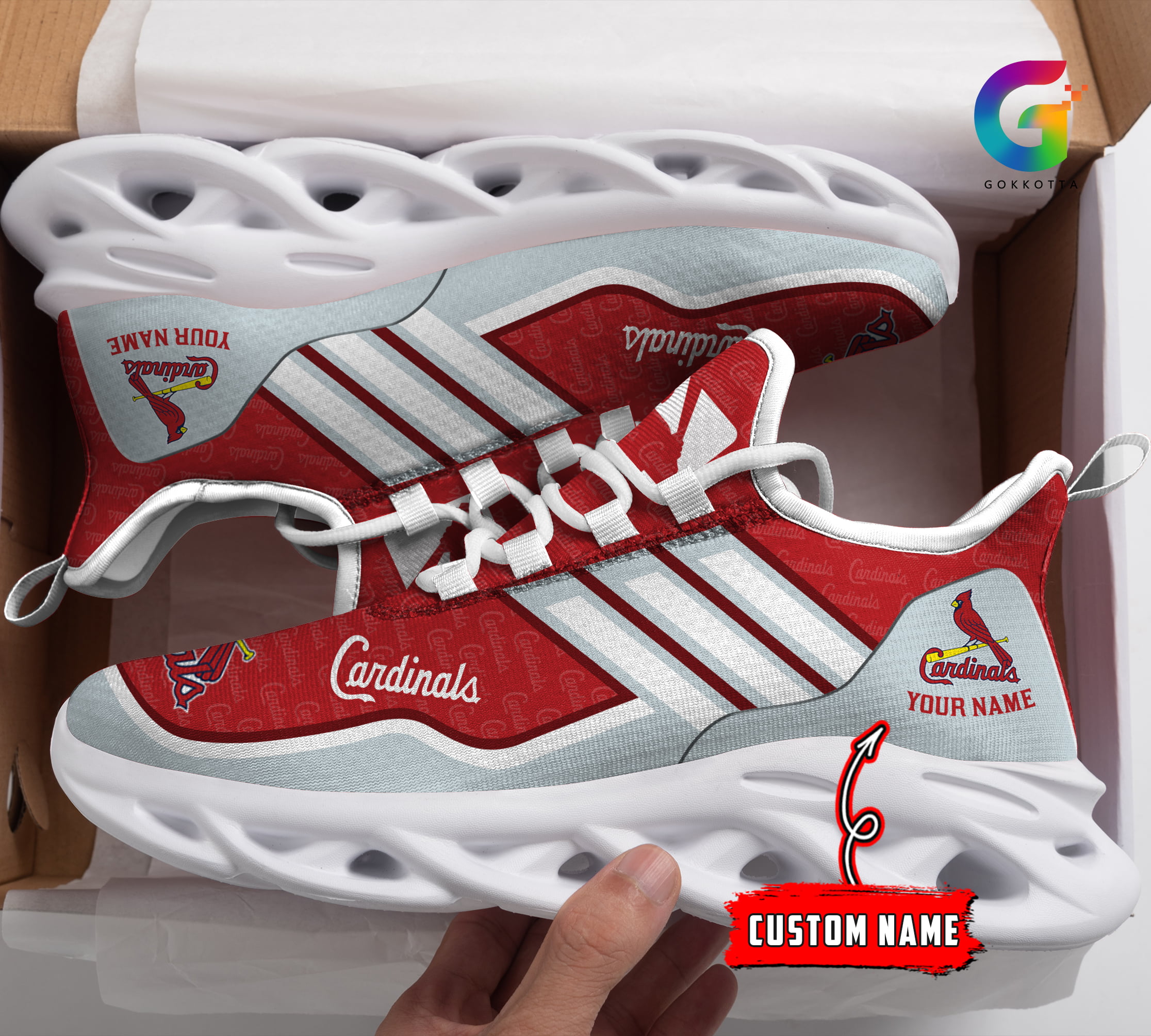 St Louis Cardinals MLB Max Soul Shoes Sneakers For Men And Women