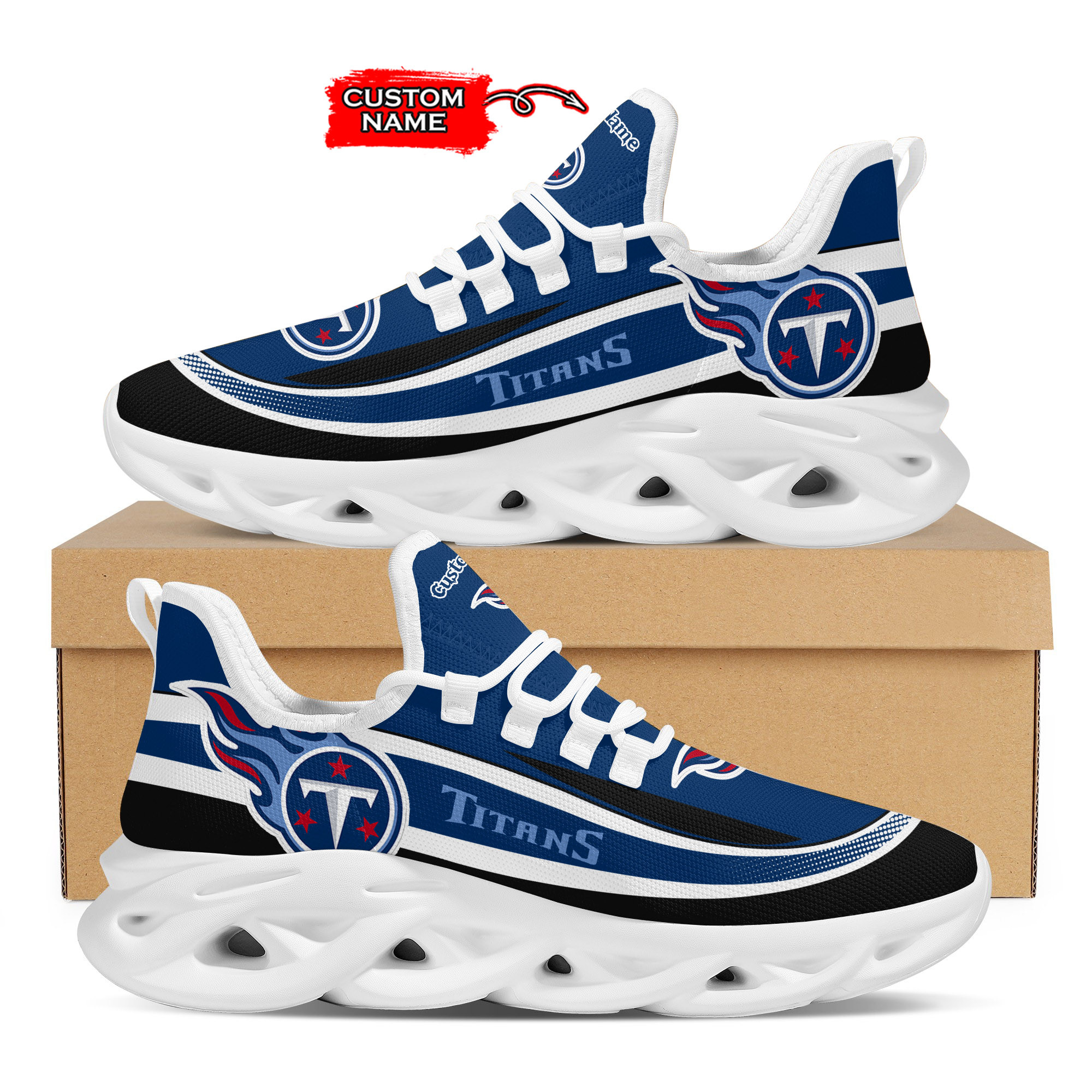 Tennessee Titans Max Soul Shoes Sneakers For Men And Women