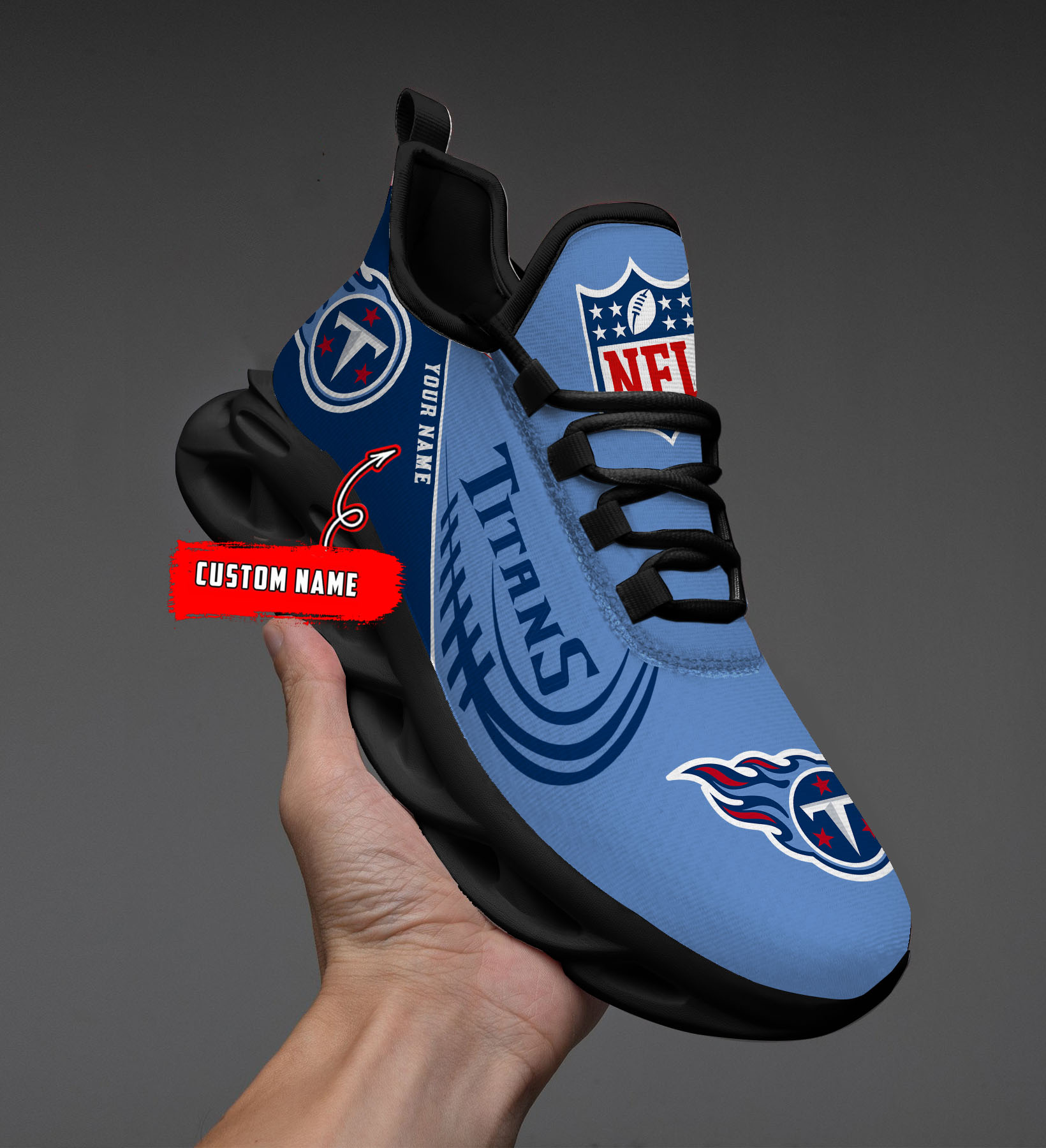 Tennessee Titans NFL Max Soul Shoes Sneakers For Men And Women