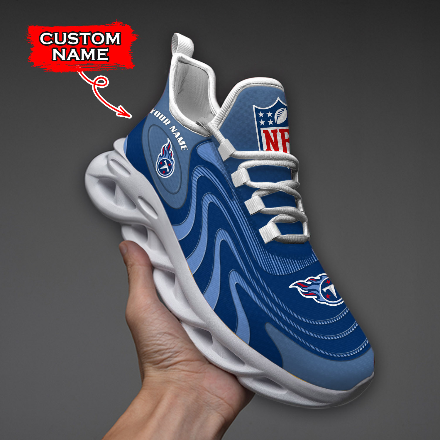 Tennessee Titans NFL Max Soul Shoes Sneakers For Men And Women