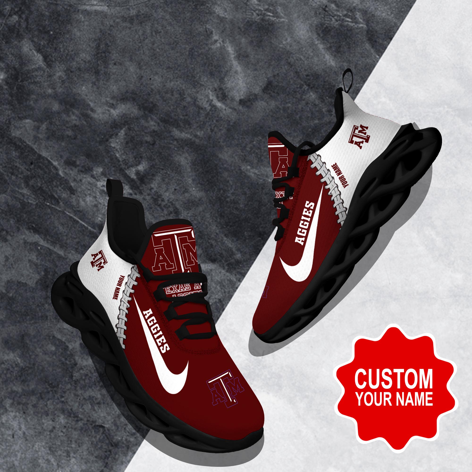 Texas A&M Aggies Max Soul Shoes Sneakers For Men And Women