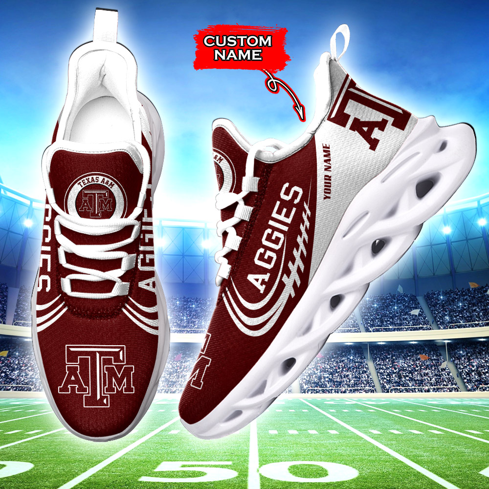 Texas A&M Aggies NCAA Max Soul Shoes Sneakers For Men And Women
