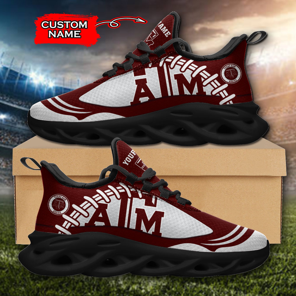 Texas A&M Aggies NCAA Max Soul Shoes Sneakers For Men And Women