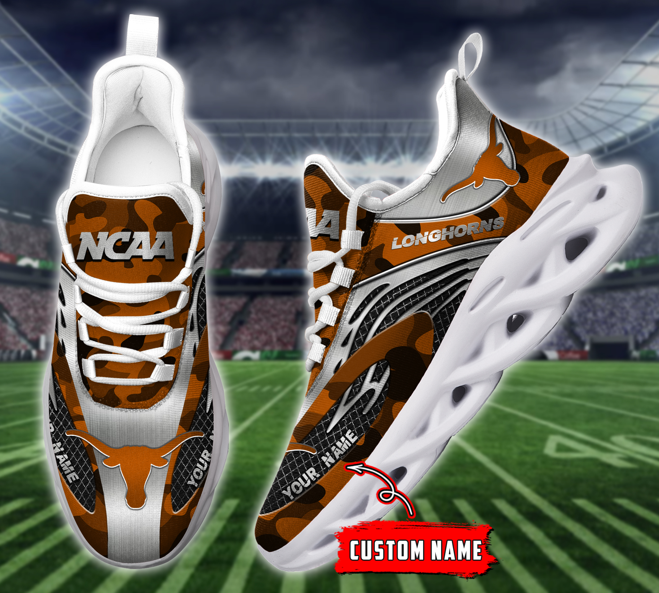 Texas Longhorns NCAA Max Soul Shoes Sneakers For Men And Women