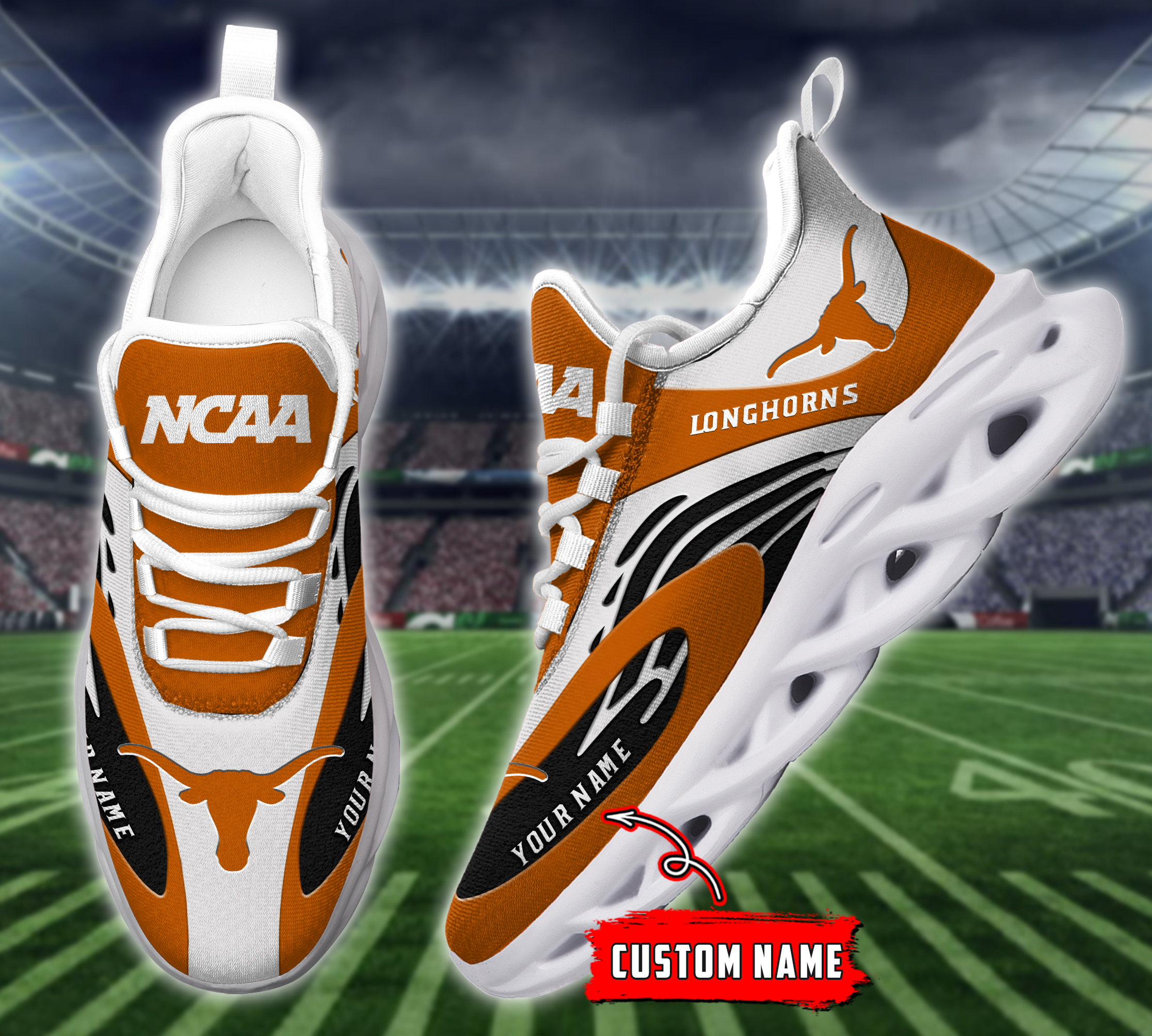 Texas Longhorns NCAA Max Soul Shoes Sneakers For Men And Women