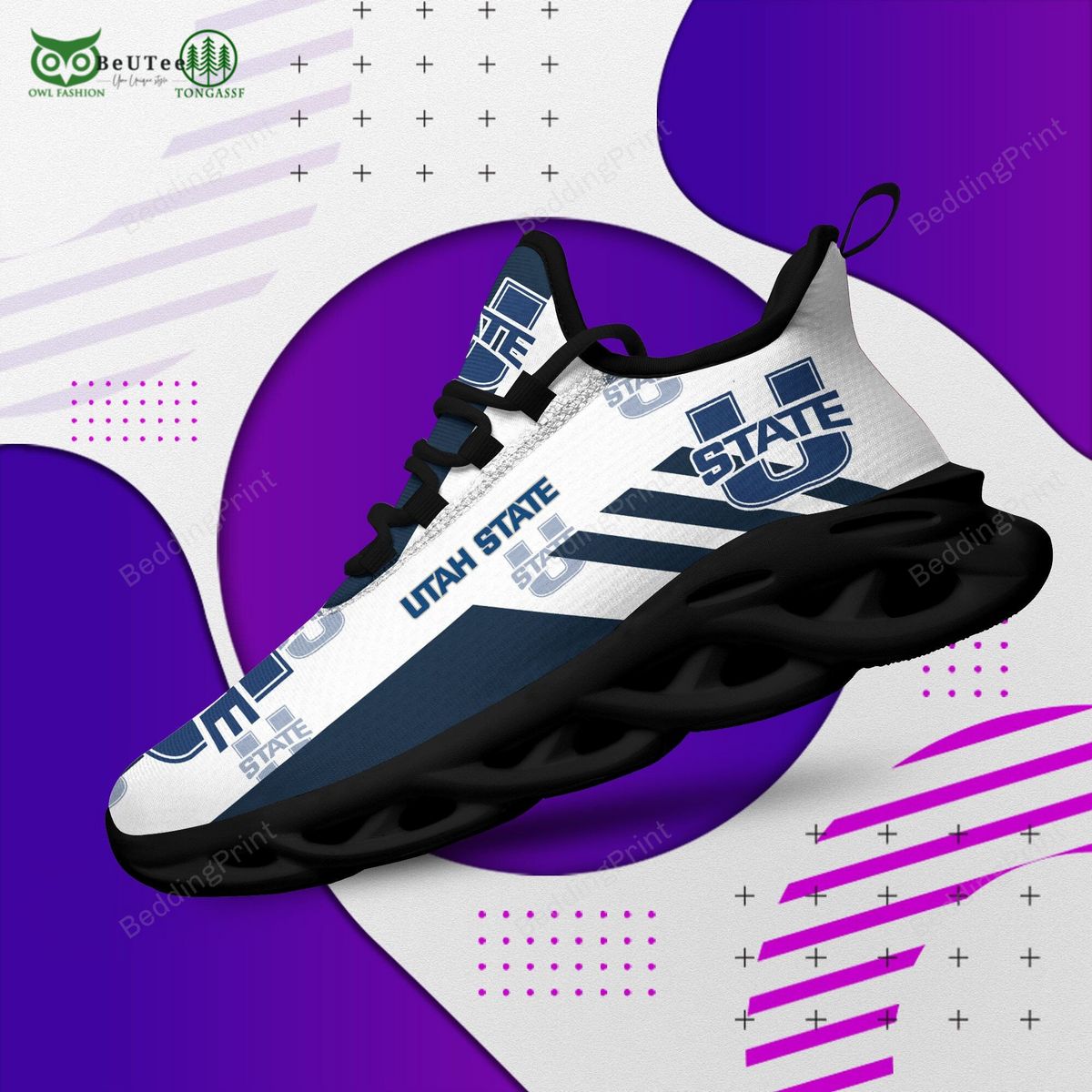Utah State Aggies Max Soul Shoes Sneakers For Men And Women