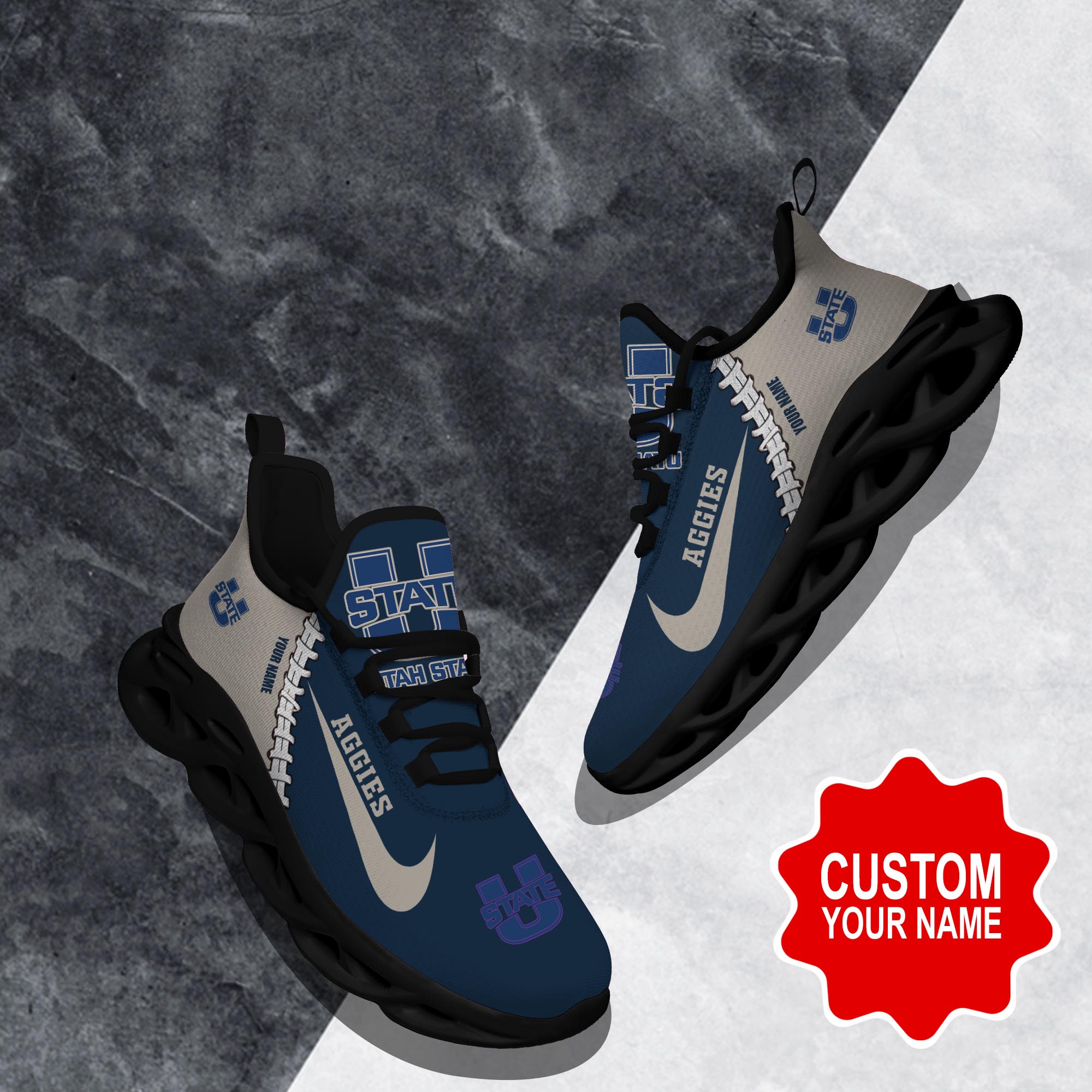 Utah State Aggies Max Soul Shoes Sneakers For Men And Women