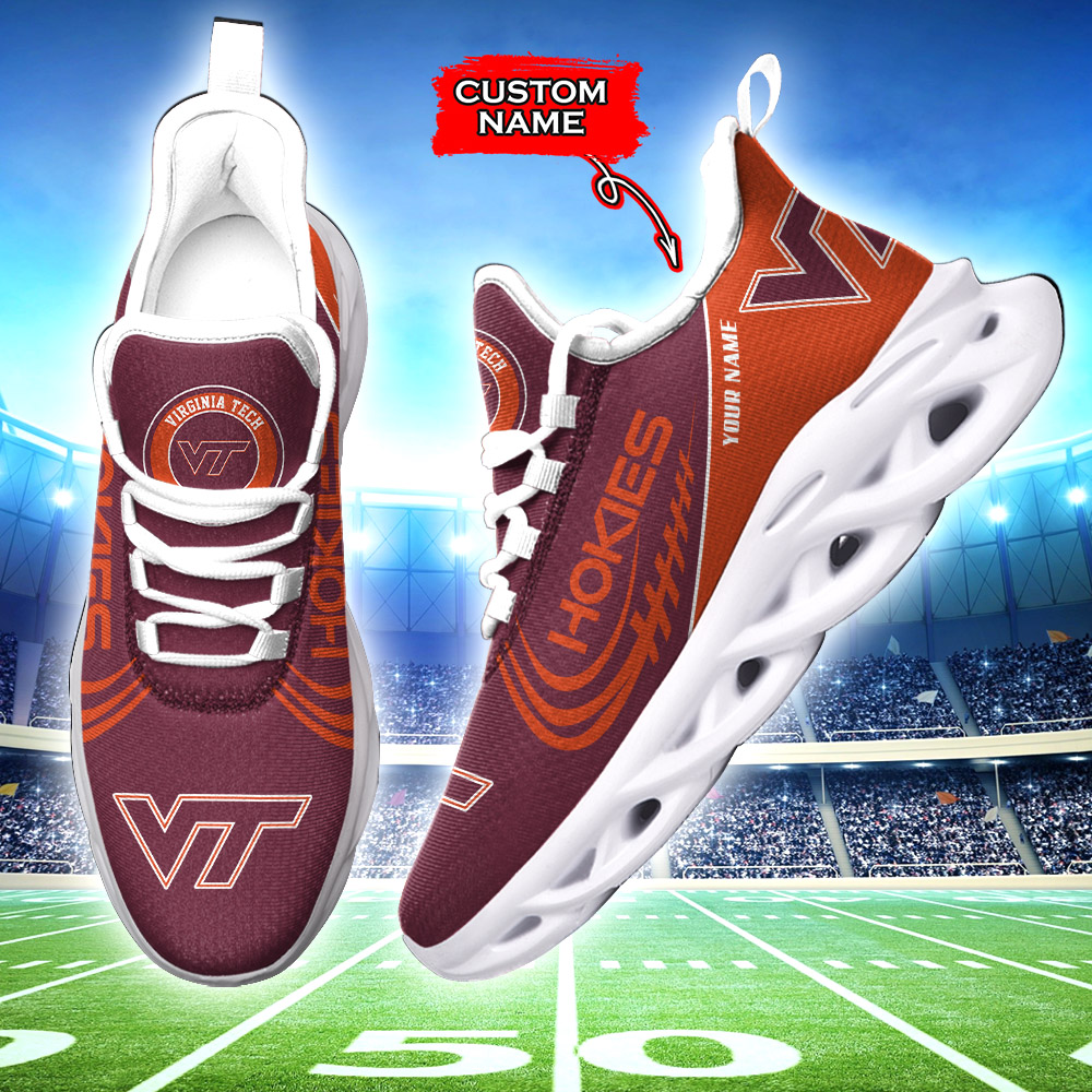 Virginia Tech Hokies NCAA Max Soul Shoes Sneakers For Men And Women