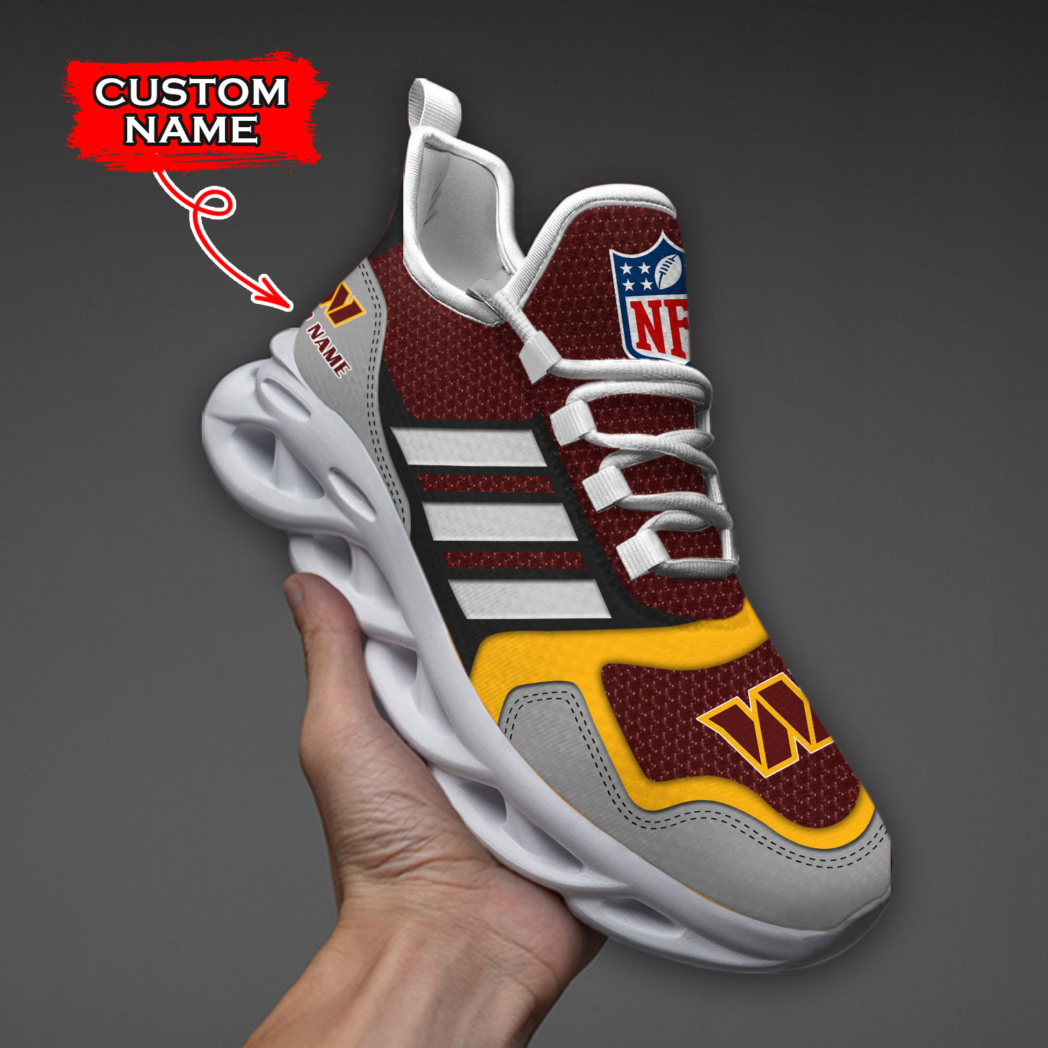 Washington Commanders NFL Max Soul Shoes Sneakers For Men And Women