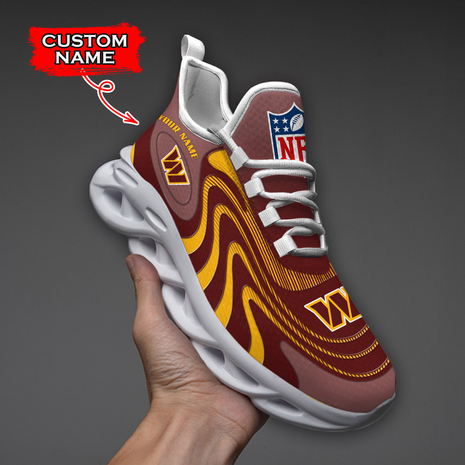 Washington Commanders NFL Max Soul Shoes Sneakers For Men And Women