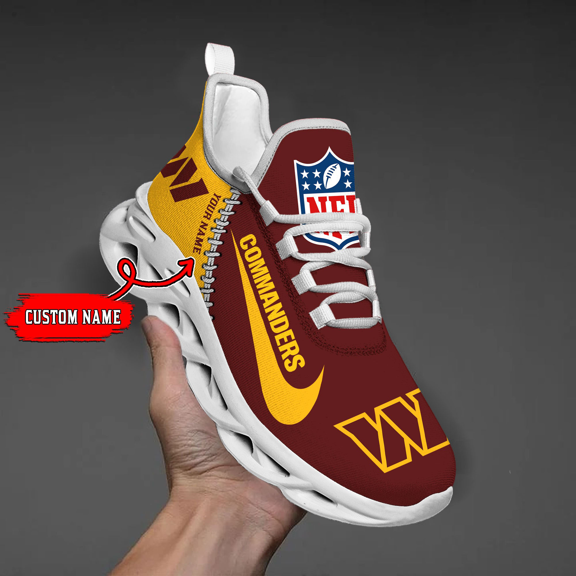 Washington Commanders NFL Max Soul Shoes Sneakers For Men And Women