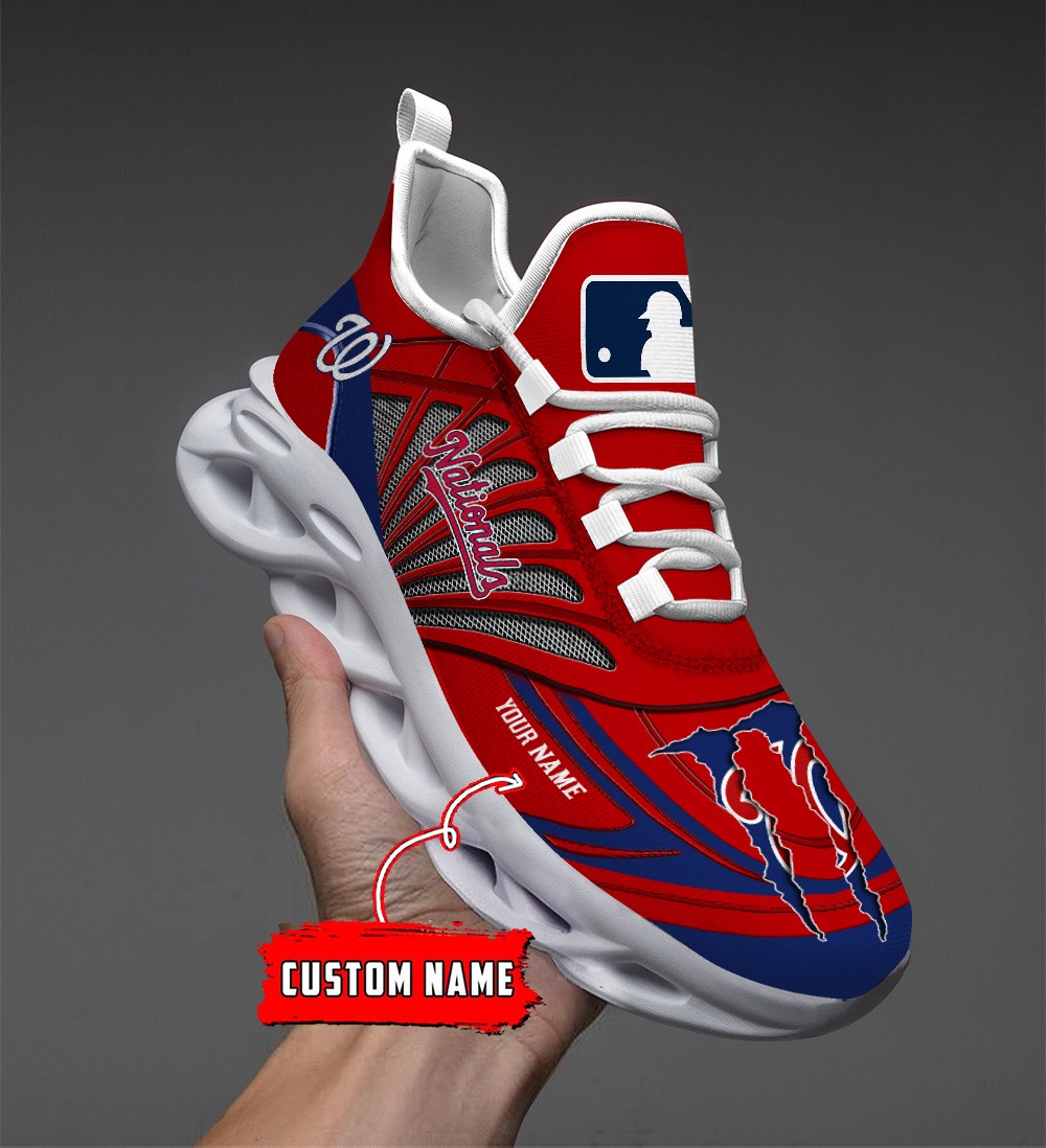 Washington Nationals MLB Max Soul Shoes Sneakers For Men And Women