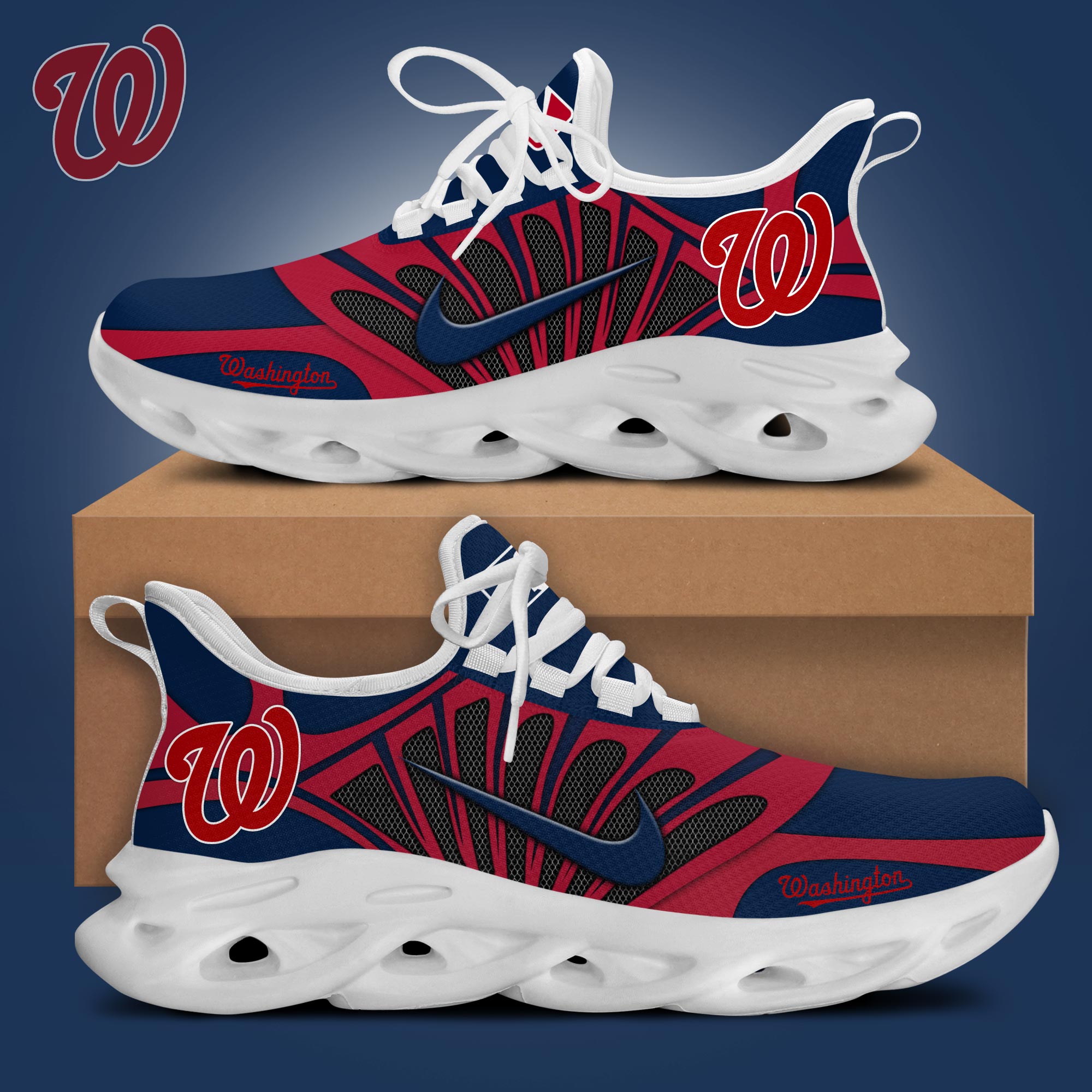 Washington Nationals Max Soul Shoes Sneakers For Men And Women