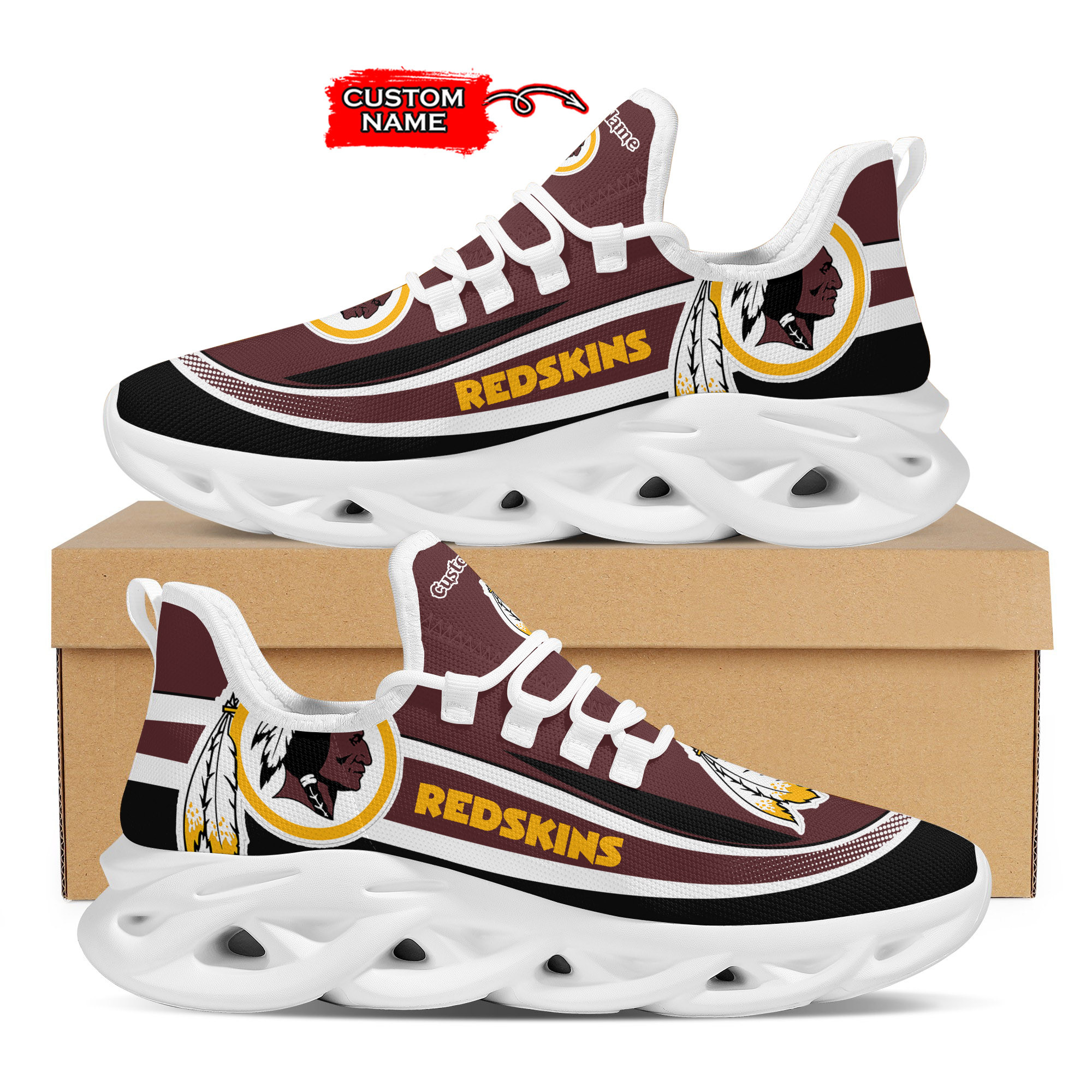 Washington Redskins Max Soul Shoes Sneakers For Men And Women
