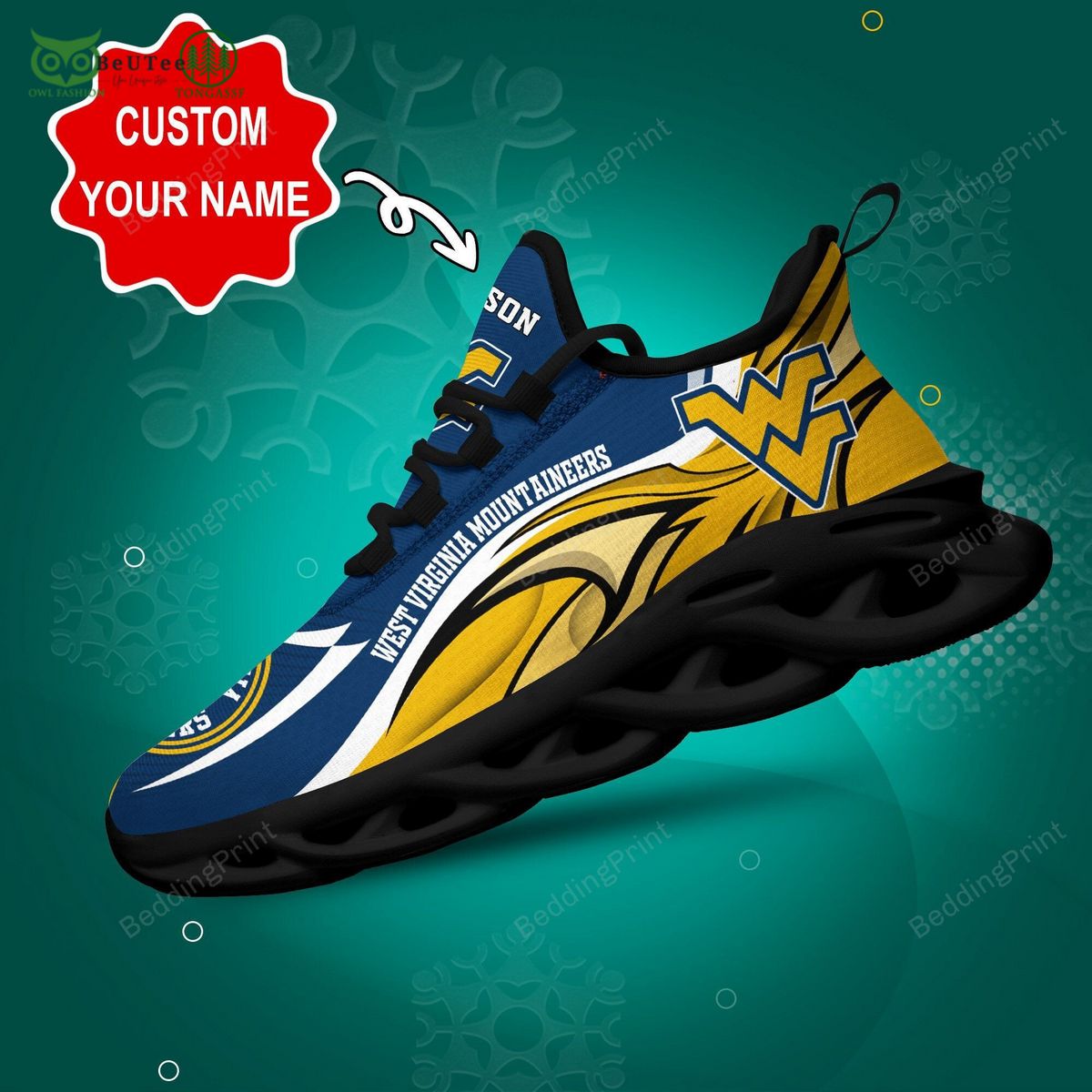 West Virginia Mountaineers Max Soul Shoes Sneakers For Men And Women