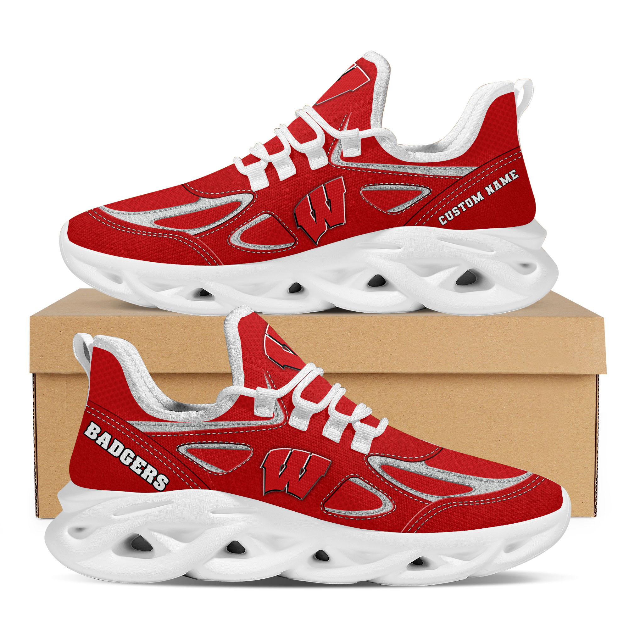 Wisconsin Badgers Max Soul Shoes Sneakers For Men And Women