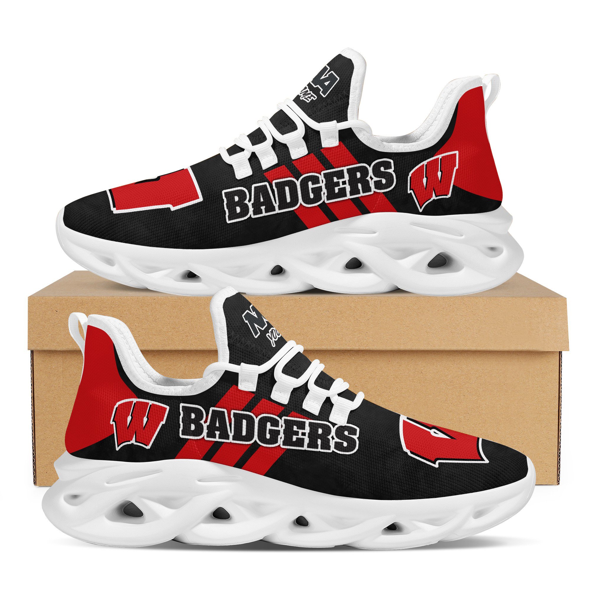 Wisconsin Badgers Max Soul Shoes Sneakers For Men And Women