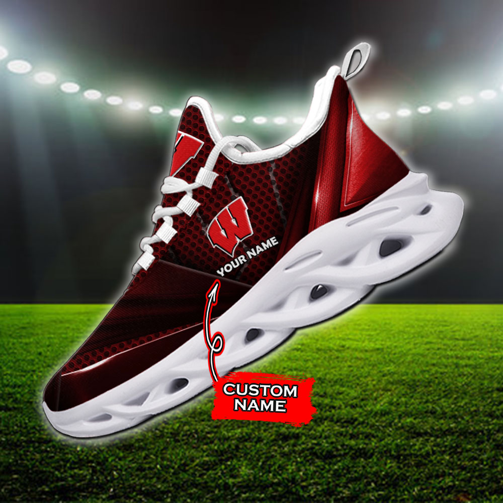 Wisconsin Badgers NCAA Max Soul Shoes Sneakers For Men And Women