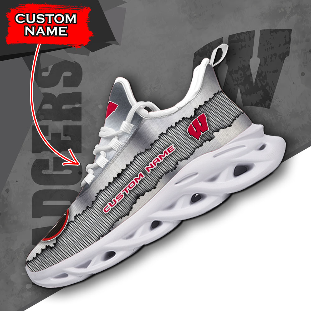 Wisconsin Badgers NCAA Max Soul Shoes Sneakers For Men And Women