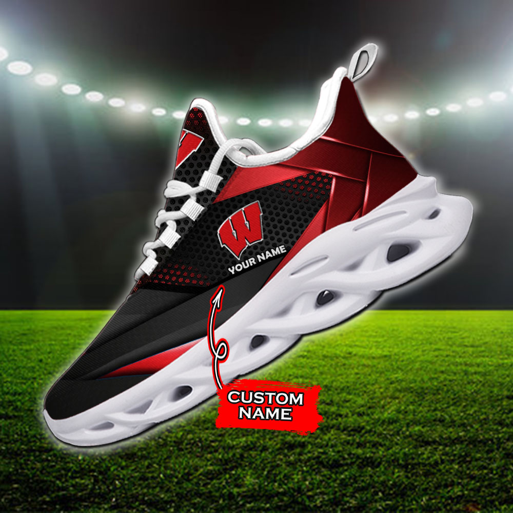 Wisconsin Badgers NCAA Max Soul Shoes Sneakers For Men And Women