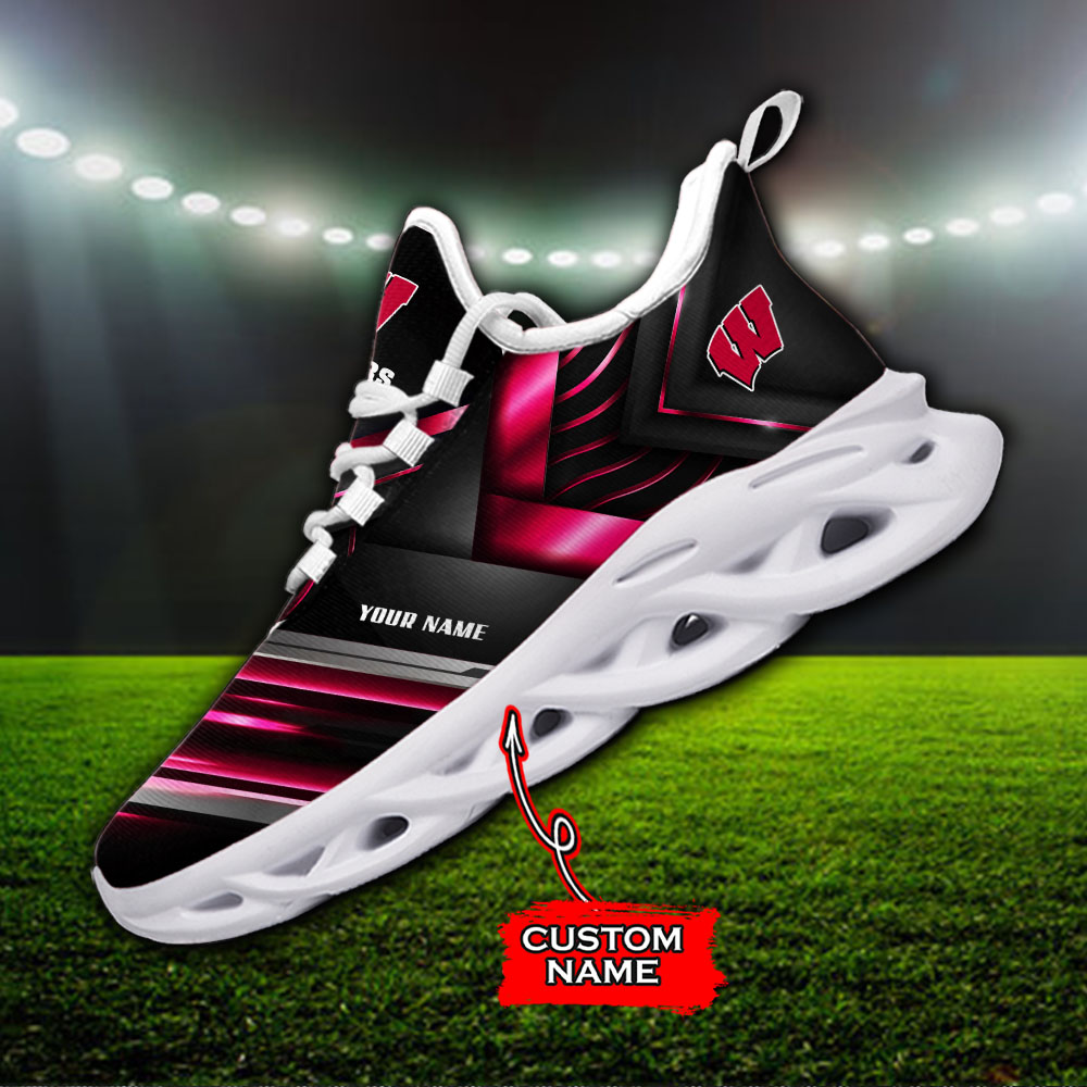 Wisconsin Badgers NCAA Max Soul Shoes Sneakers For Men And Women