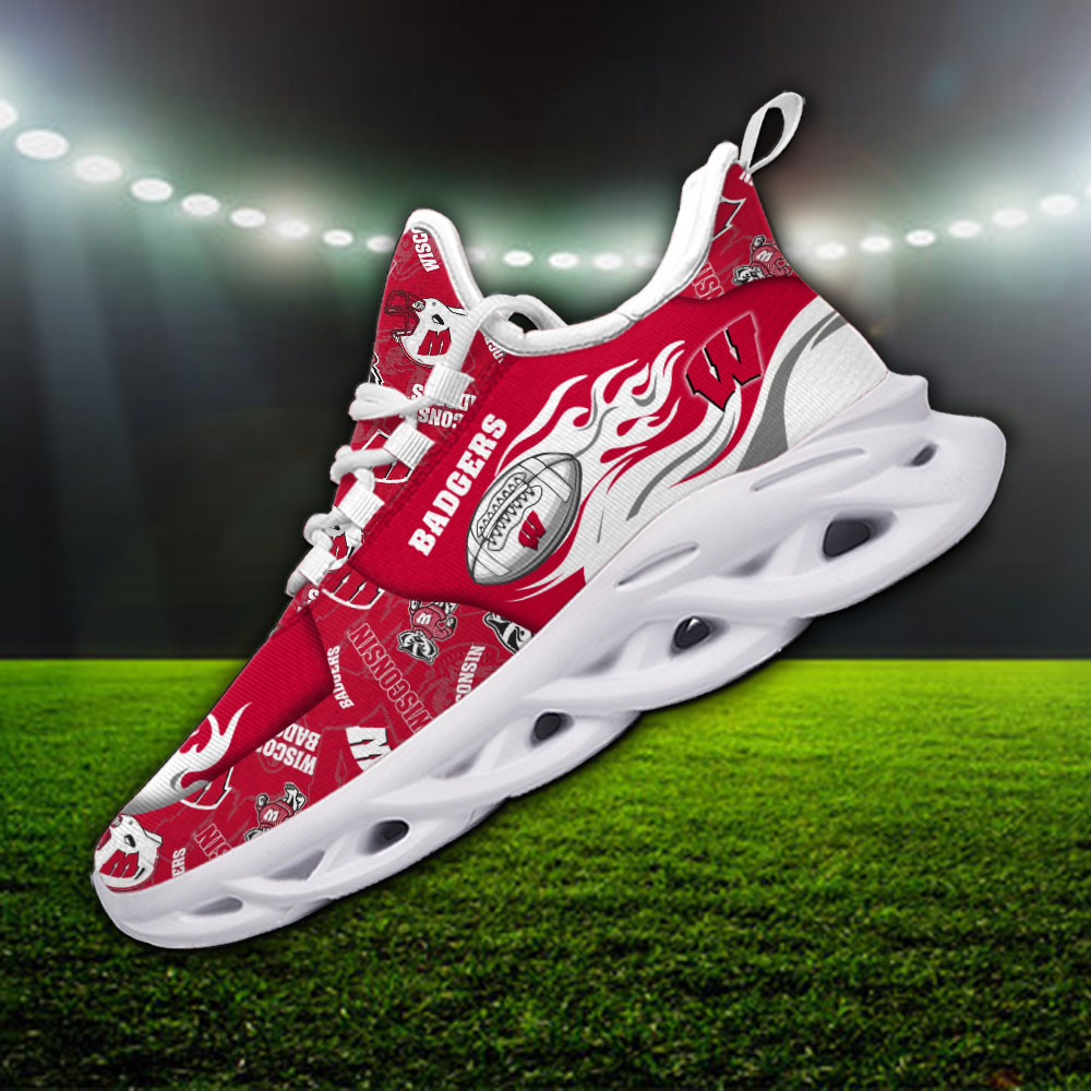 Wisconsin Badgers NCAA Max Soul Shoes Sneakers For Men And Women