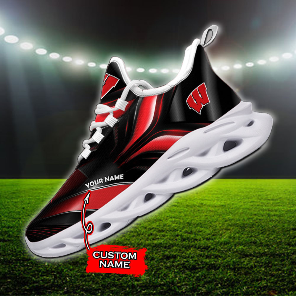 Wisconsin Badgers NCAA Max Soul Shoes Sneakers For Men And Women