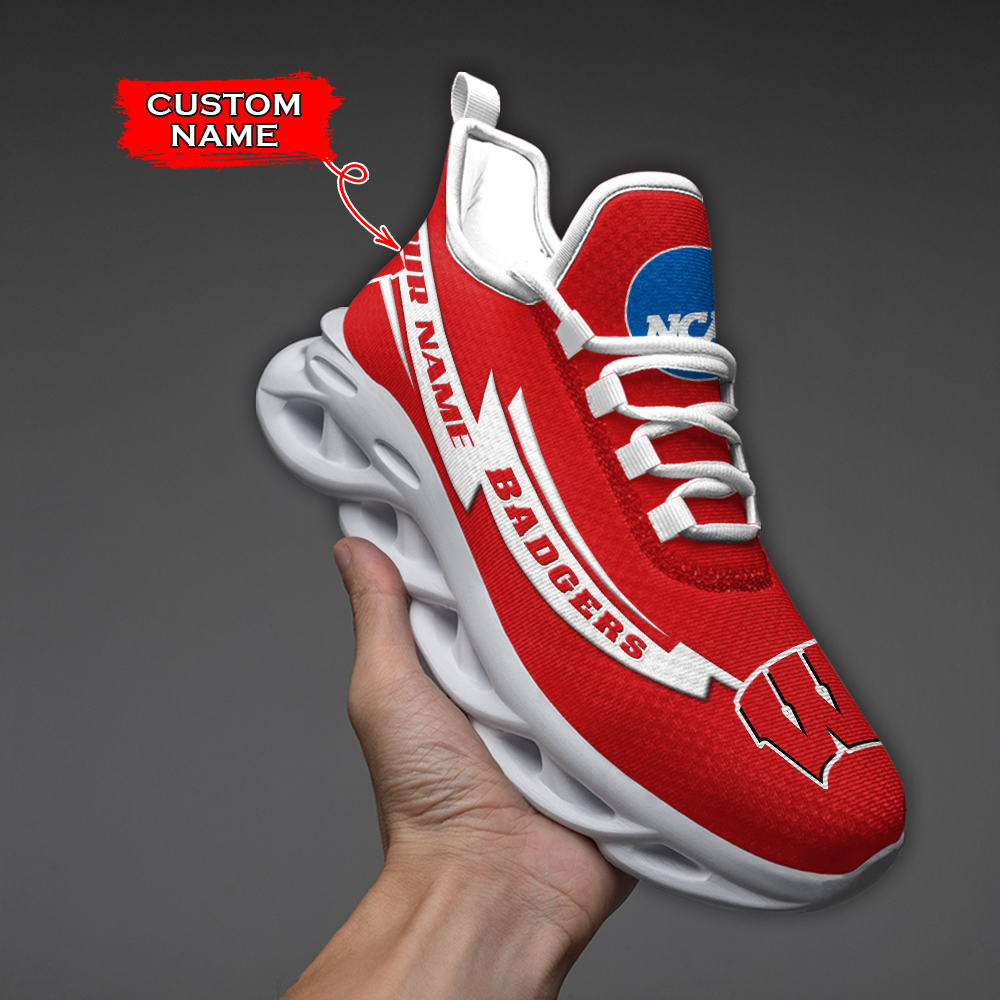 Wisconsin Badgers NCAA Max Soul Shoes Sneakers For Men And Women